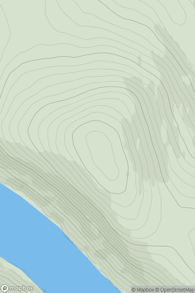 Thumbnail image for Craig Law [The River Tweed to the English Border] showing contour plot for surrounding peak